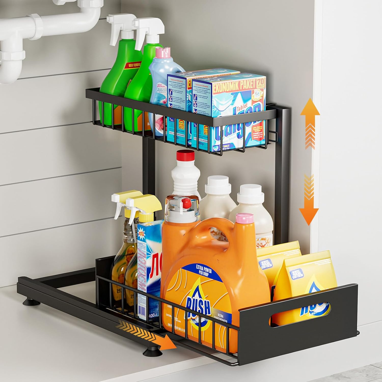 Saydear L-Shaped Under-Sink Organizer
